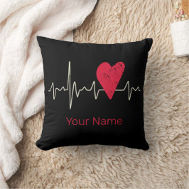 Herzschlag Valentinstag oder Muttertag Kissen