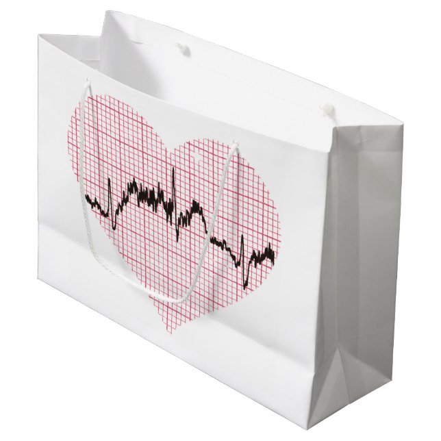 Herzschlag VII Große Geschenktüte (Vorderseite Schrägansicht)