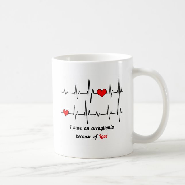 Herzschlagarrhythmie Tasse (Rechts)