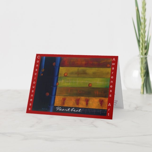 Herzschlagkarte Dankeskarte (Vorderseite)