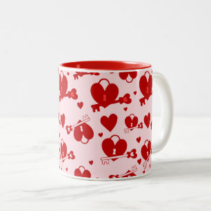 Herzschlösser Zweifarbige Tasse