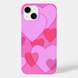 Herzschnupfen Valentine Hintergrund rosa Case-Mate iPhone 14 Hülle