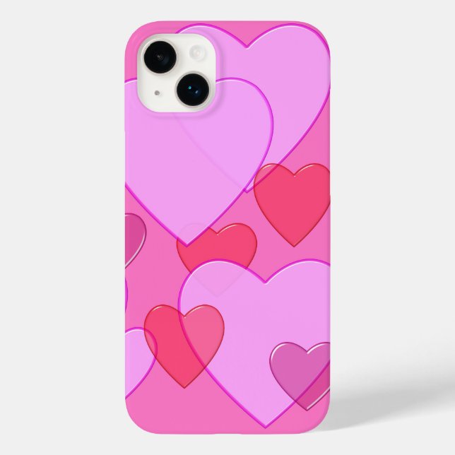 Herzschnupfen Valentine Hintergrund rosa Case-Mate iPhone Hülle (Rückseite)