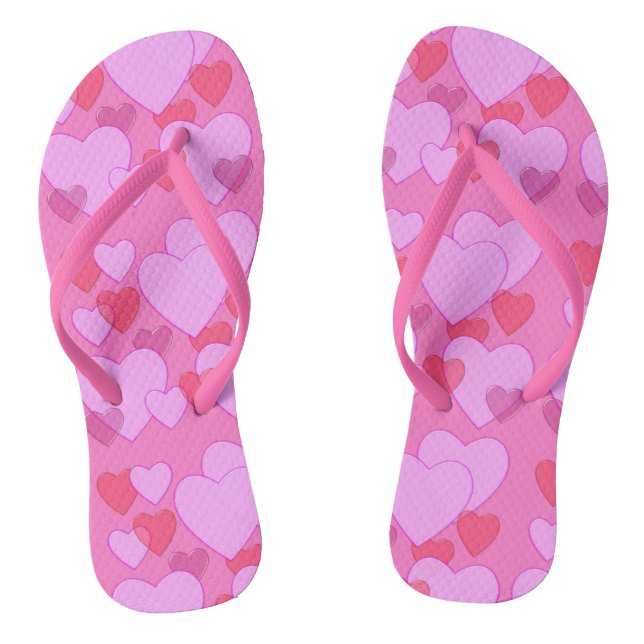 Herzschnupfen Valentine Hintergrund rosa Flip Flops (Fußbett)