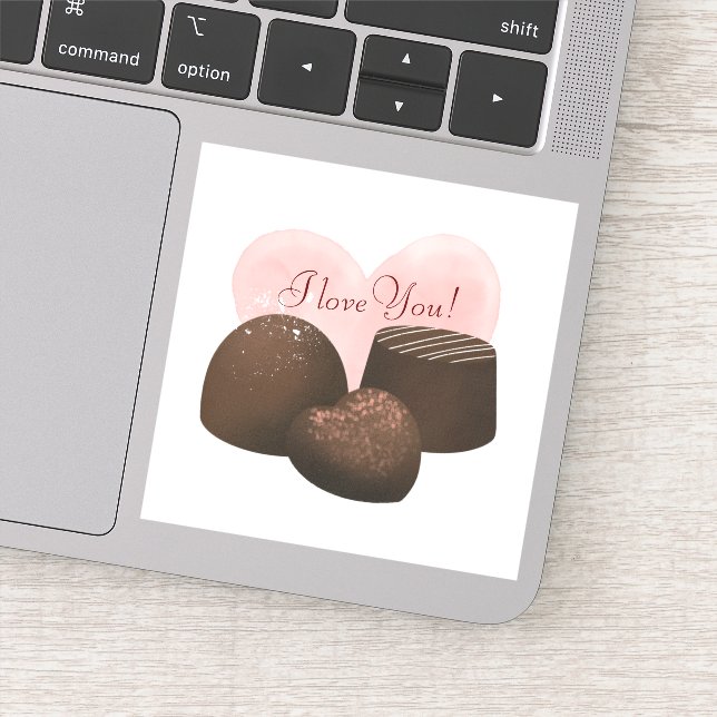 Herzschokolade Personalisiert Aufkleber (Detail)