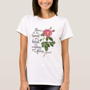 Herzschutz - Vintage Rose, Sprichwörter 4:23 T-Shirt