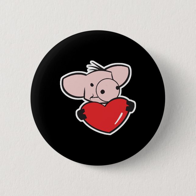Herzschwein Button (Vorderseite)