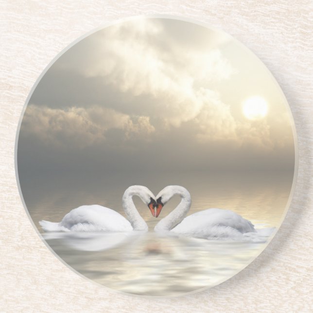 Herzschwein Sandstein Untersetzer (Vorne)