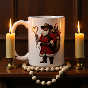Herzseil Cowboy Santa Kaffeetasse