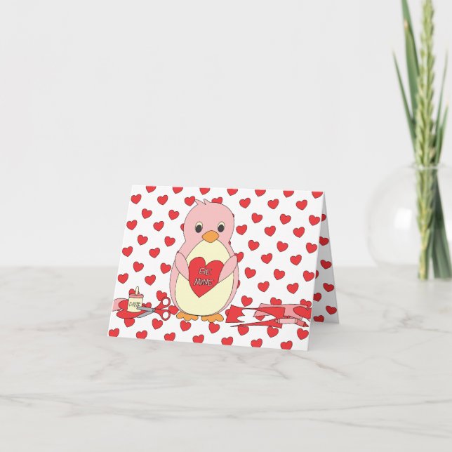 Herzset1, Valentanguin Feiertagskarte (Vorderseite)