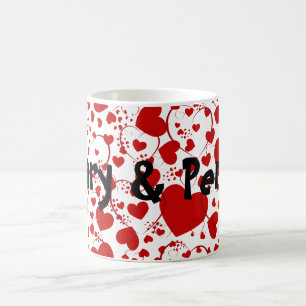 HERZsmuster ART 5 + Ihr Text Tasse