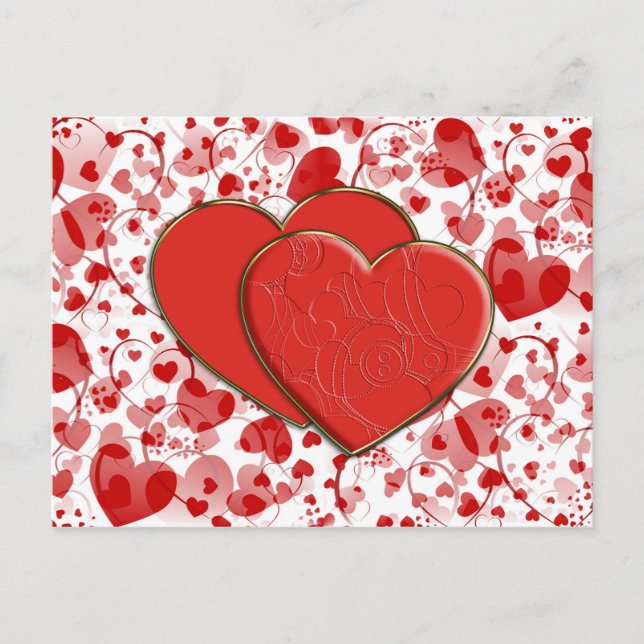 HERZSMUSTER ART 7 + Herzstück Postkarte (Vorderseite)