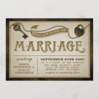 Herzsperre und Skelett Einladungen für Hochzeiten