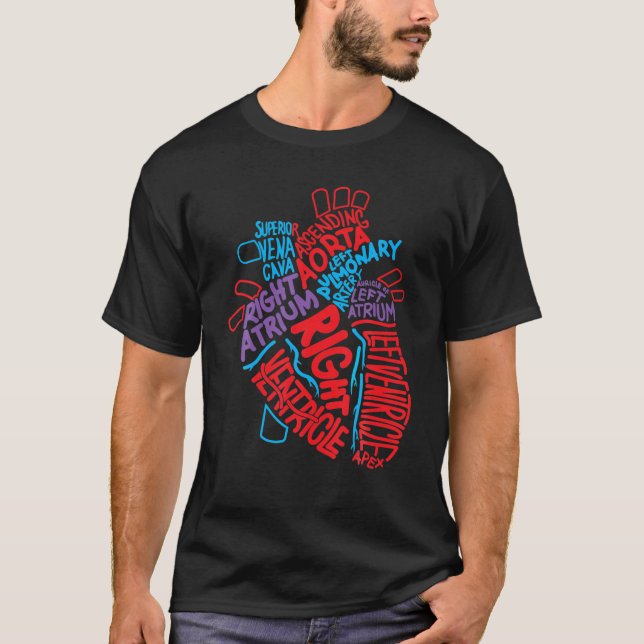 Herzspezialist Anatomie Doktor Medizinische Biolog T-Shirt (Vorderseite)