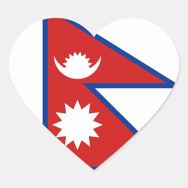 Herzsticker für Nepal Herz-Aufkleber (Vorderseite)