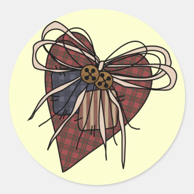 Herzsticker von SRF Runder Aufkleber (Vorderseite)