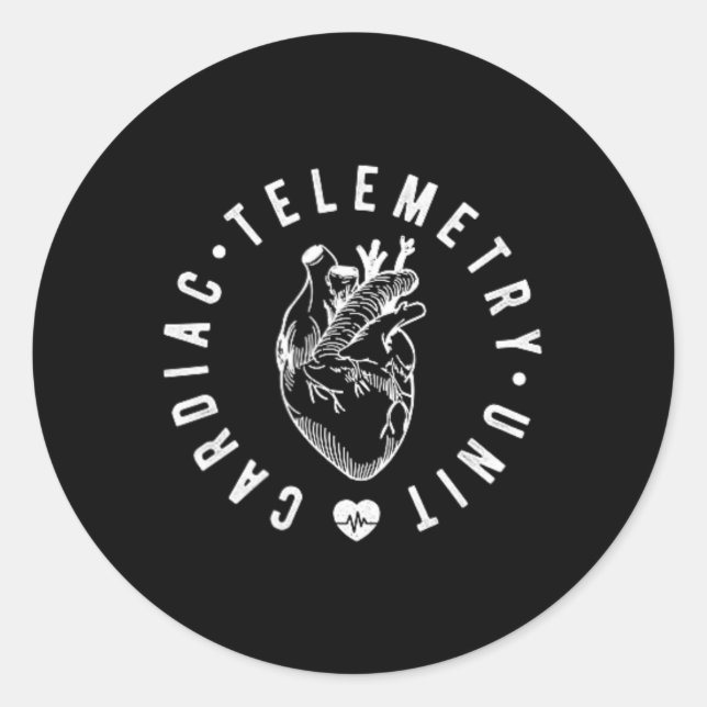 Herzstillstand Nurse Cvicu Herzstillstand Telemetr Runder Aufkleber (Vorderseite)