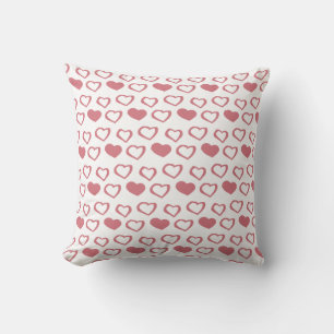 Herzstreifen Pink Ballerina Muster Kissen Kissen