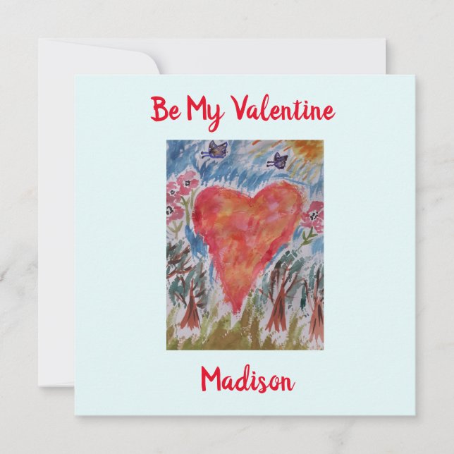 Herzstück der Planeten Flat Valentine Card Karte (Vorderseite)