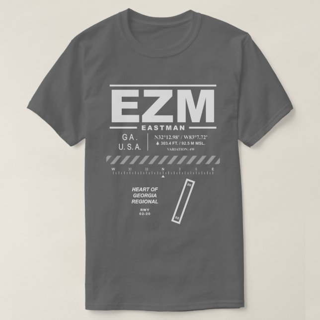 Herzstück des Regionalflughafens EZM T - Shirt Geo (Design vorne)