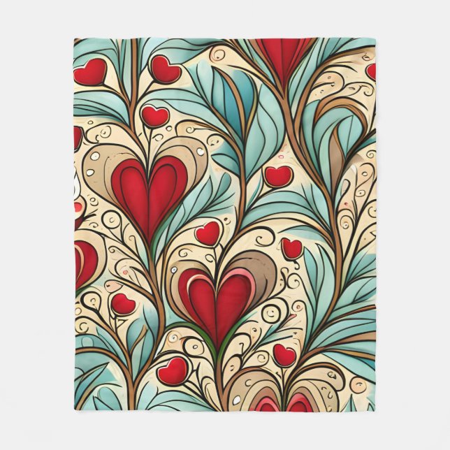 Herzstück Fleecedecke (Vorderseite)