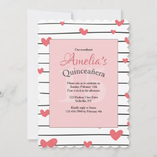 Herzstück Galore Quinceñera Einladung