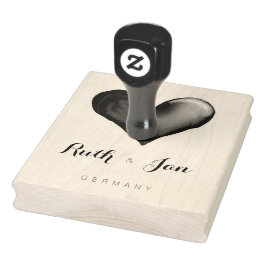 Herzstück riesige Holzkunst-Briefmarke Gummistempel