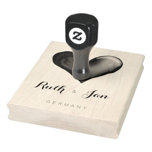 Herzstück riesige Holzkunst-Briefmarke Gummistempel (Stempel)