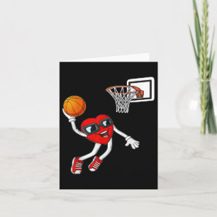 Herzstück spielen Basketball Valentinstag Jungs Ge Karte