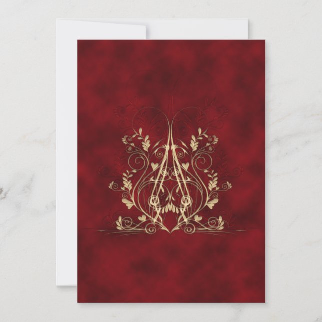 Herzstücke Romantische Goth Einladung (Vorderseite)