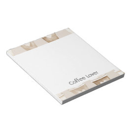 Herztassen für Creme-Kaffee Notizblock