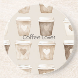 Herztassen für Kaffee mit Creme Getränkeuntersetzer