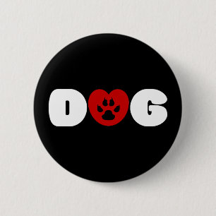 Herztaste des Hundes Liebe Button