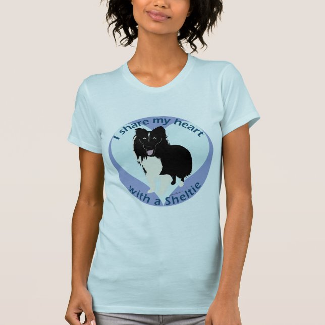 Herzteilen - Sheltie T-Shirt (Vorderseite)