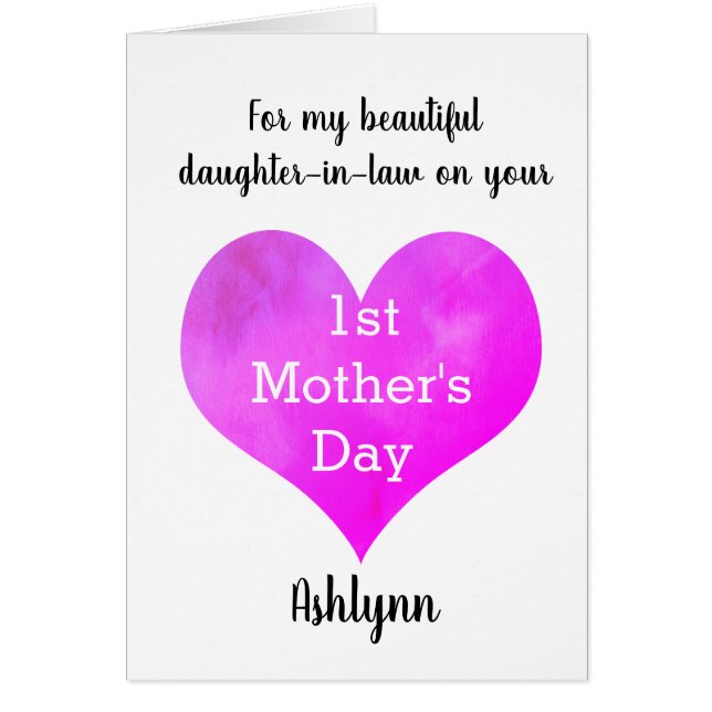 Herztochter im Gesetz Erster Muttertag (Vorne)