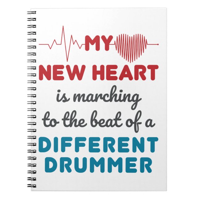 Herztransplantation Empfänger Neuer Herzschlag Notizblock (Vorderseite)