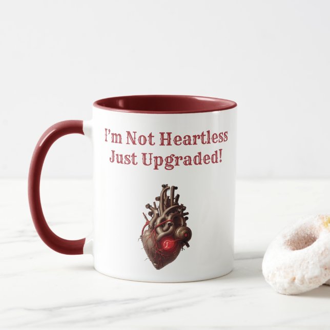 Herztransplantation Funny Viktorianisch Steampunk Tasse (Mit Donut)
