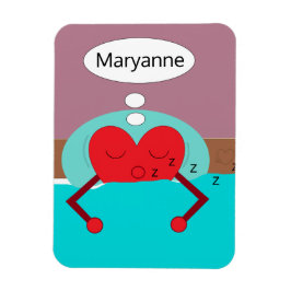 Herzträume Lila und grün Magnet