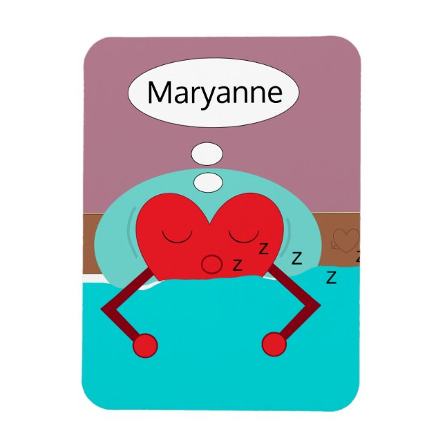 Herzträume Lila und grün Magnet (Vertikal)