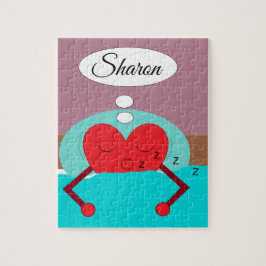 Herzträume Lila und grün: Puzzle