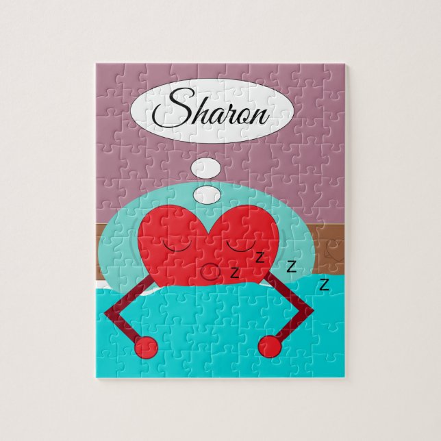 Herzträume Lila und grün: Puzzle (Vertikal)