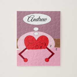 Herzträume Rosa und Lila Puzzle