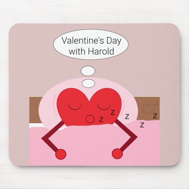Herzträume Rosa und Lila: Valentinstag Mousepad (Vorne)