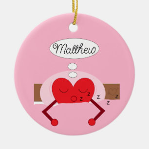 Herzträume Schattierungen in Rosa: Keramik Ornament