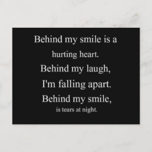 Herztraurigkeit Depression allein emo Beziehung Postkarte