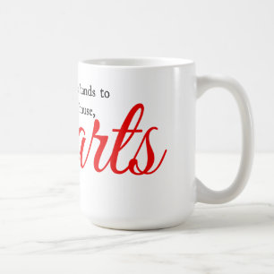 Herztypografie Tasse