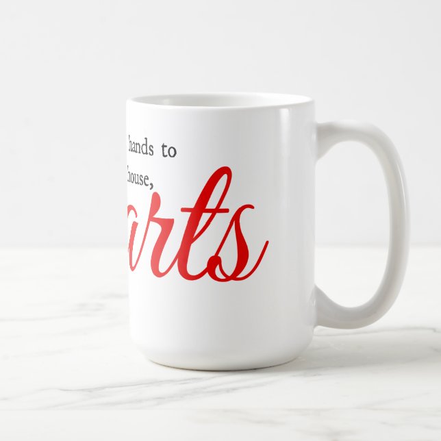 Herztypografie Tasse (Rechts)