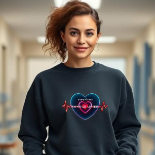 Herzultraschalldiagnostiker Herzschlag Herz mi Sweatshirt