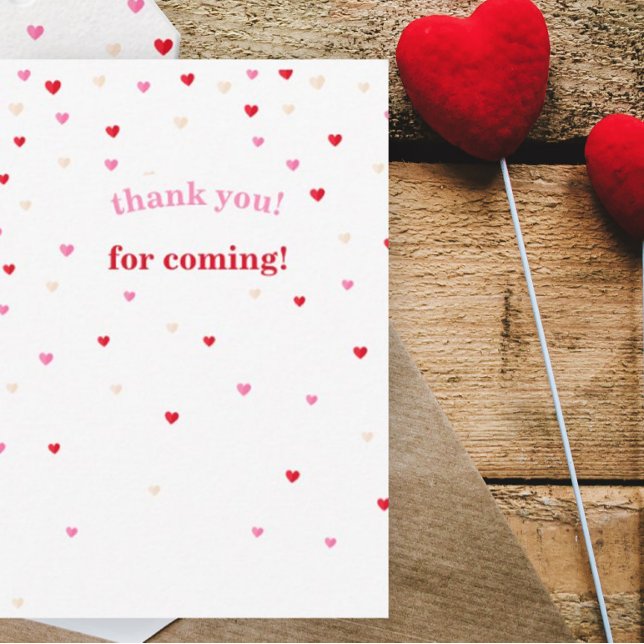 HerzValentine Theme Kinderdusche Danke Karte (Von Creator hochgeladen)