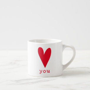 Herzvalentines der Liebe-Sie der rote Tag Espressotasse